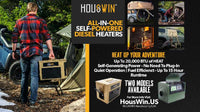Houswin Self-generating Portable Heater Model S Powered by Diesel - Green Color