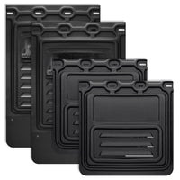 TruckFairings Mud Flaps Set (24 X 24 No Cut N 24 X 36 Black)