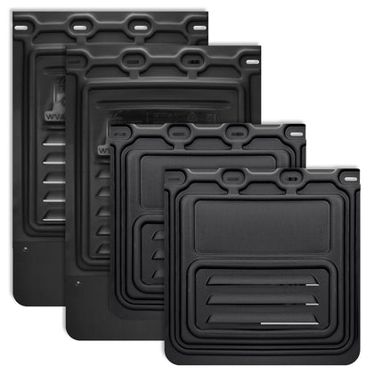 TruckFairings Mud Flaps Set (24 X 24 No Cut N 24 X 36 Black)