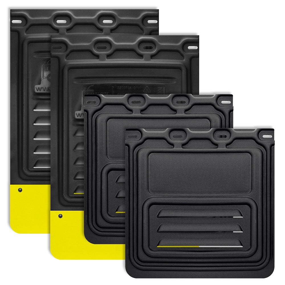 TruckFairings Mud Flaps Set (24 X 24 No Cut N 24 X 36 Yellow)
