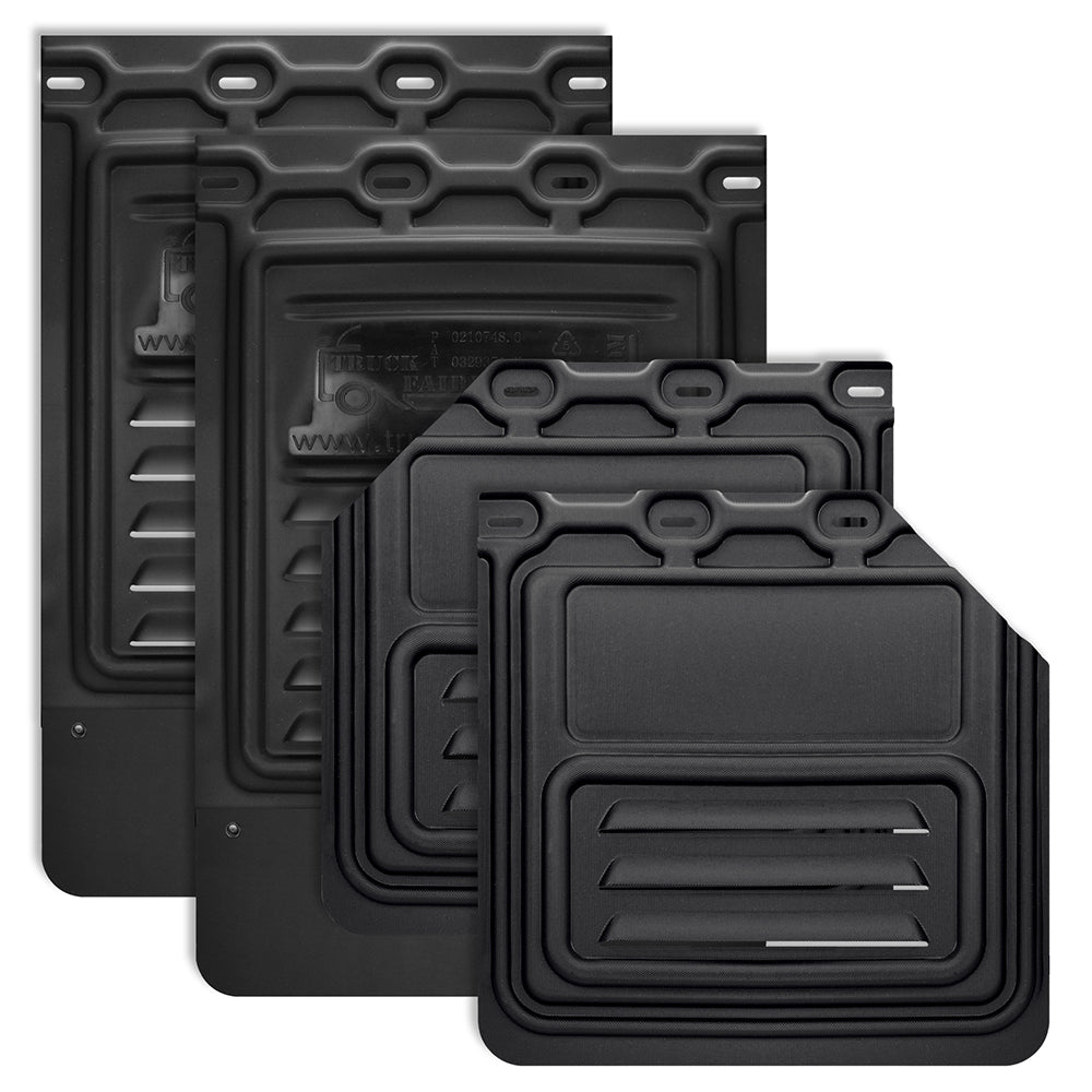 TruckFairings Mud Flaps Set (24 X 24 Cut N 24 X 36 Black)