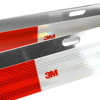 3M Reflective Tape Aluminum Straight Strip 24"x3" For Truck Trailer Mudflap Hanger - 1 Pair
