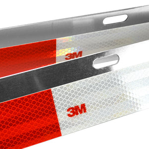 3M Reflective Tape Aluminum Straight Strip 24"x3" For Truck Trailer Mudflap Hanger - 1 Pair
