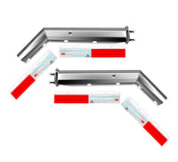 Angled or Straight Alloy 3M Reflective strip 24"x3" For Truck Trailer Mudflap Hanger - 4pcs 1pair