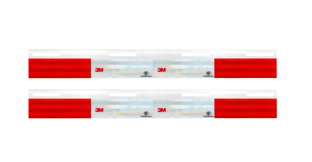 3M Reflective Tape Aluminum Straight Strip 24"x3" For Truck Trailer Mudflap Hanger - 1 Pair