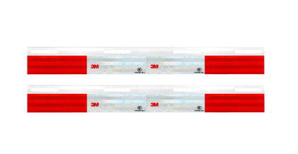 3M Reflective Tape Aluminum Straight Strip 24"x3" For Truck Trailer Mudflap Hanger - 1 Pair