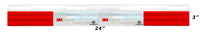3M Reflective Tape Aluminum Straight Strip 24"x3" For Truck Trailer Mudflap Hanger - 1 Pair